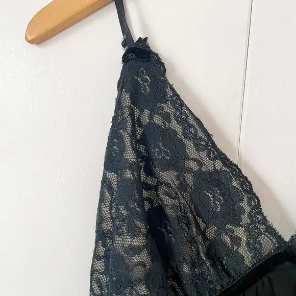 Whimsigoth Y2K Vintage Lacey Floral Midi Dress Romantic Cocktail Witchy, Size 8 - Picture 4 of 13